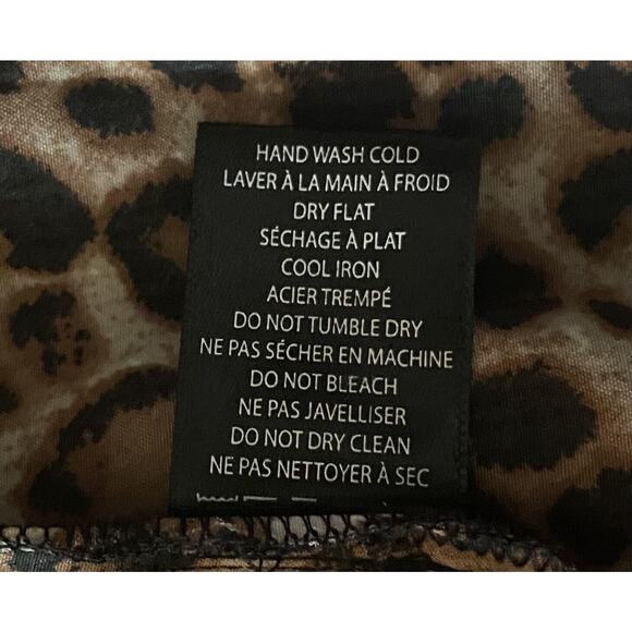 Kendall and Kylie Animal Print Sz S Wrap Dress Ruched Racer back Hi low Maxi - Picture 8 of 10